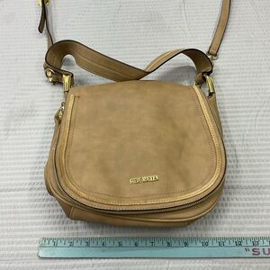 Steve Madden Beige Crossbody Bag with Gold Accents